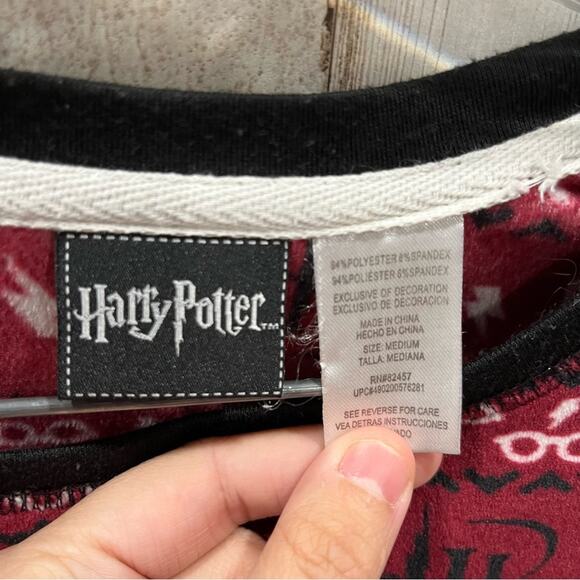 Womens Harry Potter Logos and Lightning Bolts Pajamas Jogger Fleece - Picture 2 of 9